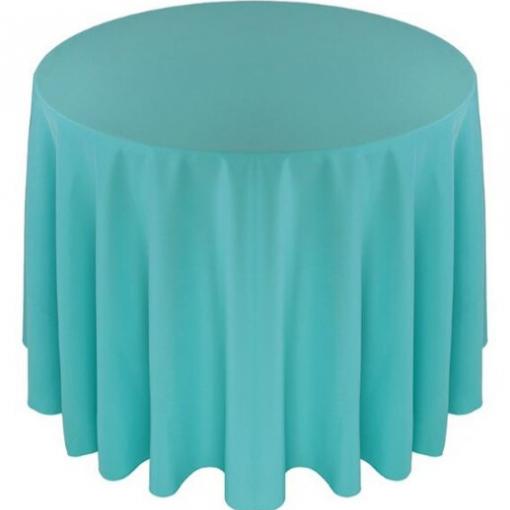 Nappe ronde turquoise