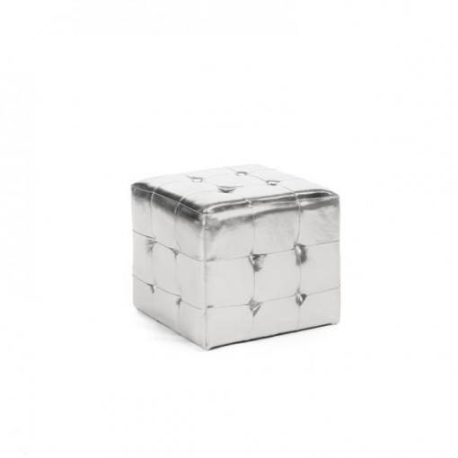Pouf Chesterfiled silver