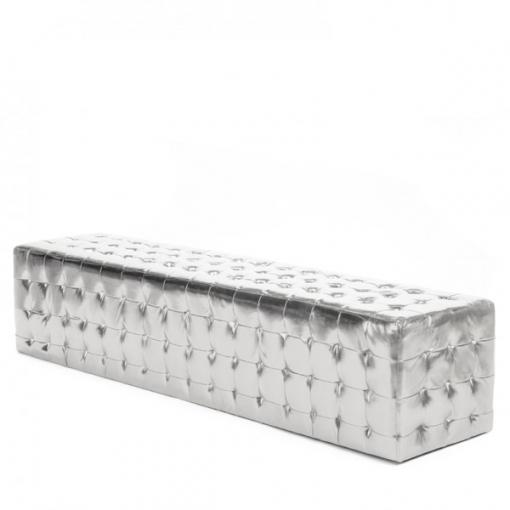 Banc Chesterfield argent
